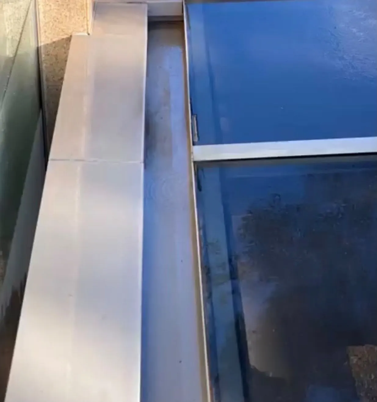 The same box gutter after cleaning