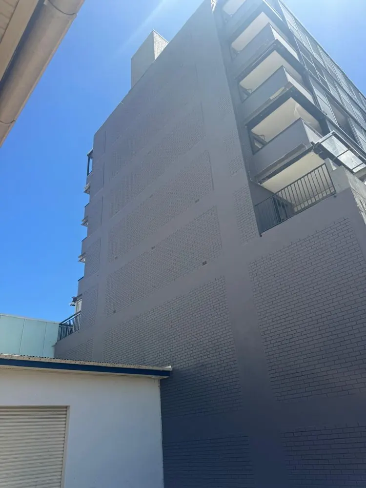 The Randwick tower elevation after the repaint, one even finish from top to bottom